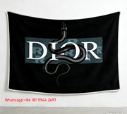 Dior Snake Print Flannel Sofa Throw Blanket D047
